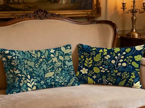 Housse de coussin turquoise 60x90cm en velours pour rénover votre canapé - 2