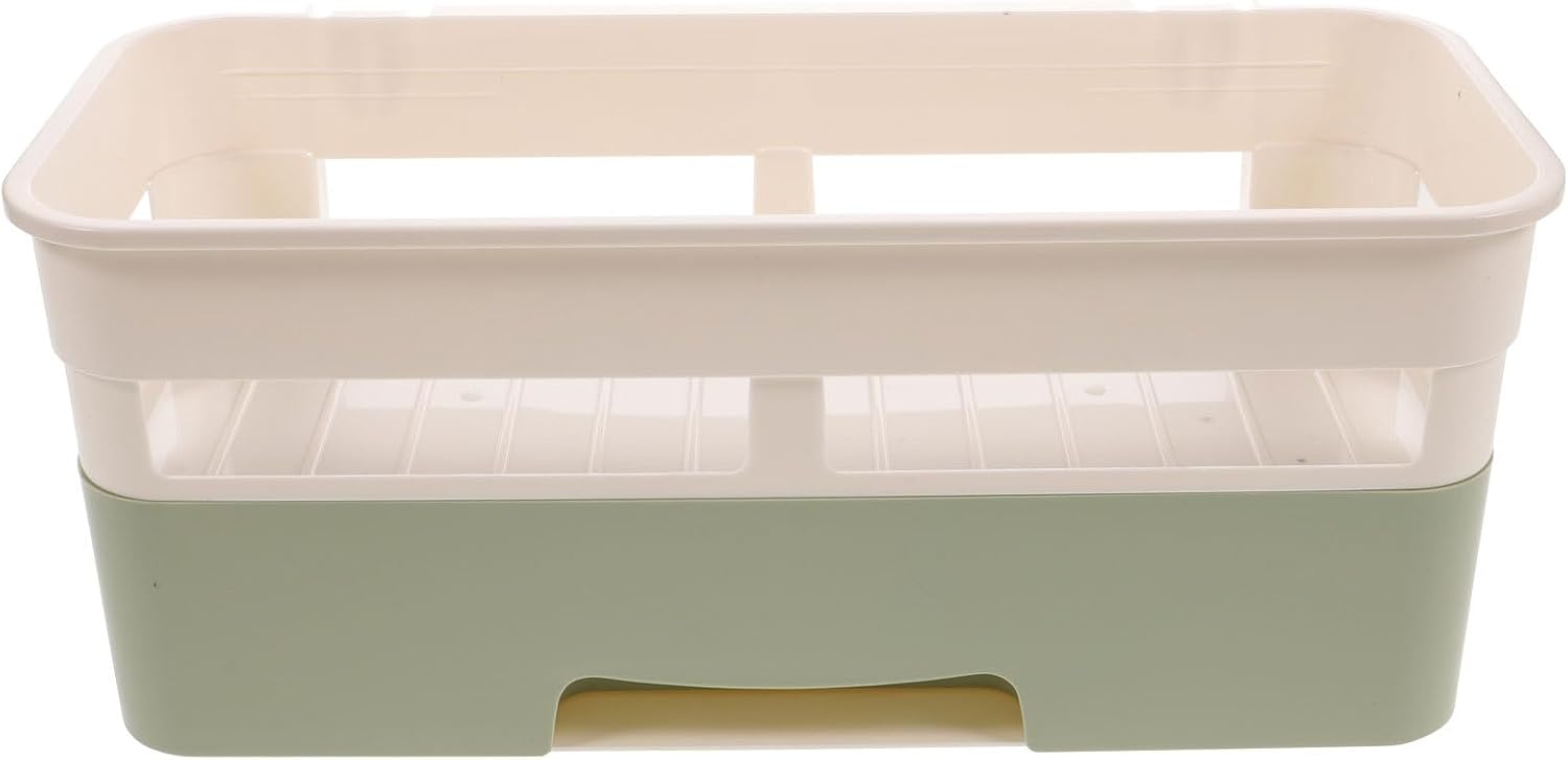 BESPORTBLE Wall Mounted Bathroom Storage Rack with Thick PP No Drilling Organizer Shelf for Toothbrushes and Toiletries Air Ventilated Multi-function Shelf for Residential and Random Color