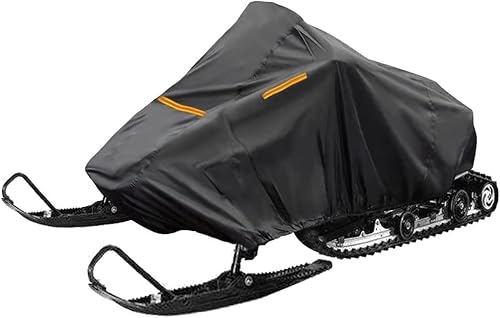 Autolion Snowmobile Cover Heavy Duty Indoor Outdoor Durable Waterproof Sled Ski Cover Elastic Bottom Can Be Trailerable (L Fits Length 130"X 51"X 48") #TOP4