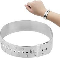 Vista 1 de Medidor de brazalete de pulsera, unidad CM, herramienta de medición de brazalete ajustable de acero inoxidable, herramientas de tamaño de pulseras