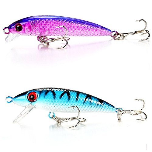 Foto von Lurowo 30 stücke Angelköder Spinner Set Kunstköder zum Angeln Hecht Zander Barsch Forelle, Forelleköder Hecht Köder mit Angelhaken, Wobbler Köder Spinnfischen Set