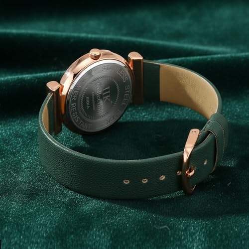 Image of IIK COLLECTION Watches for Women Round Dial |Analogue Quartz Movemnet Ladies Watch|Long Battery Life|Leather Bracelet Strap|Buckle Lock Clasp Safety Watches for Girls