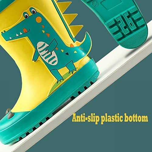 Children's Rain Shoes Boys and Girls Water Shoes Baby Rain Boots Water Boots in Large and Small Children 6 Months Old (Pink, C)2