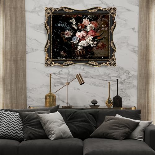 Image of 11x14 Vintage Picture Frame Gothic Victorian Picture Frames Black | Real Glass, Matted to 8x10 or 11 x 14 Photos, Wall Hanging