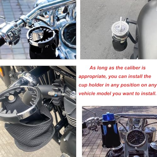 Portavasos universal para motocicleta y bicicleta metal negro miniatura 3