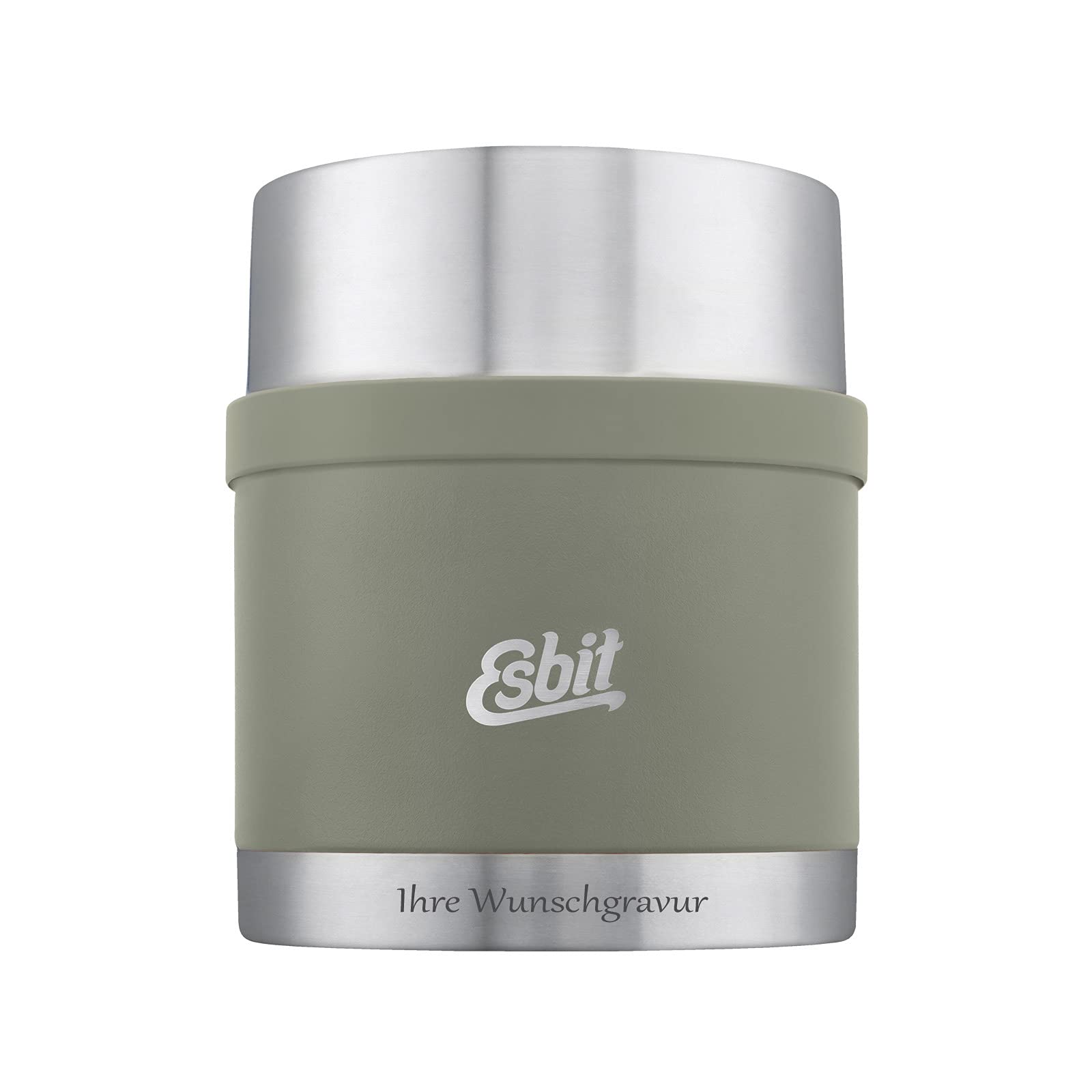 Esbit Sculptor Thermobehälter für Essen, mit personalisierter Gravur, Edelstahl, BPA-Frei, Schwarz, Silber &mehr, 500ml, 750ml & 1000ml, Speisegefäß für warme und kalte Speisen, für Suppen und Salate