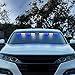 ASPL 32LED Visor Lights 26 Flash Patterns Windshield Emergency Hazard Warning Strobe Beacon Split Mount Deck Dash Lamp with Extend Bracket (Blue/White/Blue/White)