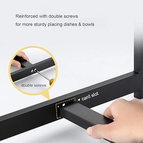 Miniatura 5 de Escurridor de platos sobre el fregadero, estante escurridor para suministros de cocina, organizador de mostrador de almacenamiento, soporte para