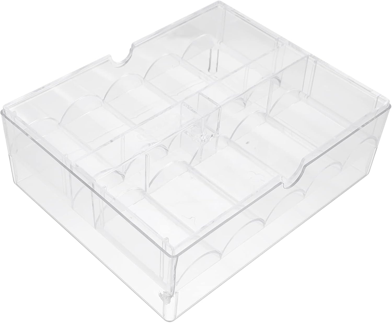 Clear Acrylic Poker Chip Tray Lid Transparent Poker Chips Organizer for Easy Access and Storage Compact Design for Home and Game
