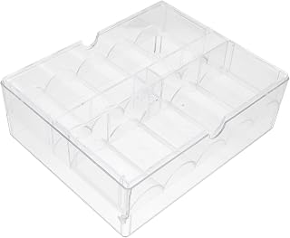 Acrylic Poker Chip Tray Transparente Chips Aufbewahrungsbox Mit Fächern Für Zur Organisation Und Aufbewahrung Von Spielchips