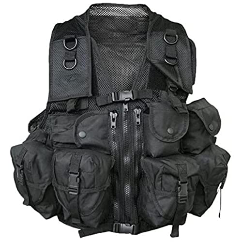 Mil-Tec 9 Pocket Tactical Vest (Black)