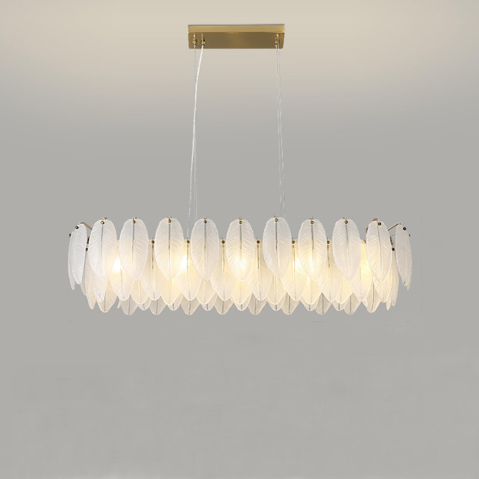 Luminaire suspendu en cristal à 8 lampes E14 hauteur adaptable