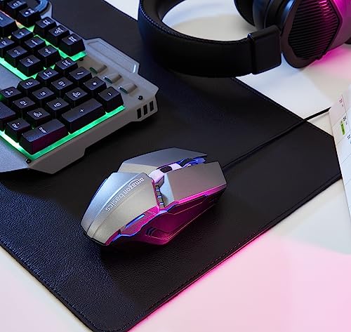Image of amazon basics Wired Gaming Mouse with RGB LED, Lightweight and Durable Design, DPI Up to 2400, Compatible with Windows and MAC