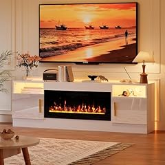 White With Black Fireplace