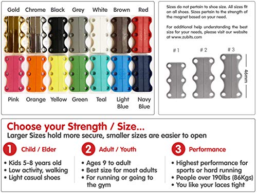Zubits Magnetic Lacing Solution, No Tie Easy Shoelace Magnets #TOP4