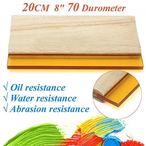 8 Inch Wooden Handle Printing Squeegee Ink Scraper Blade 70 Durometer Ink Scraper #TOP1