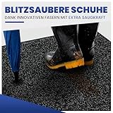 Mibao Fußmatte für Innen & Außen, 40x60cm Schwarz Fußmatten, Dauerhaft Waschbar Fussmatte, Schmutzfangmatte rutschfest für Eingangsbereich, Türmatte mit Naturkautschukrücken