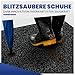 Mibao Fußmatte für Innen & Außen, 40x60cm Schwarz Fußmatten, Dauerhaft Waschbar Fussmatte, Schmutzfangmatte rutschfest für Eingangsbereich, Türmatte mit Naturkautschukrücken
