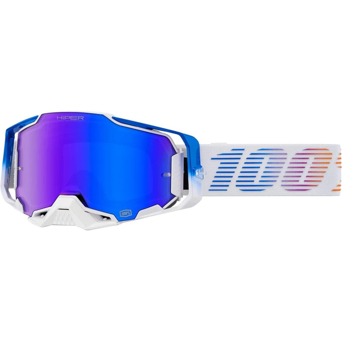 Parts Europe 100% Armega MX Enduro Glasses Neo HiPER Blue Mirror