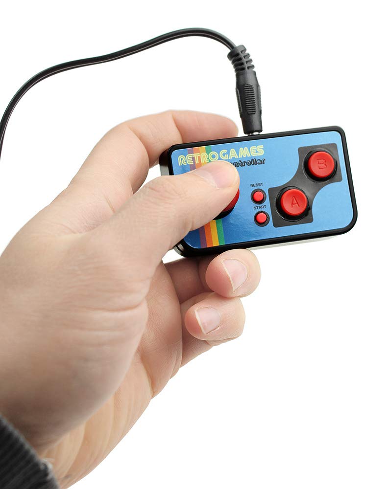 Monsterzeug Mini Spielekonsole, Retro Spiele, kultige Arcade Videospiele für TV, 200 Minispiele, 8 Bit, Cinch-Kabel, Technik Gadget