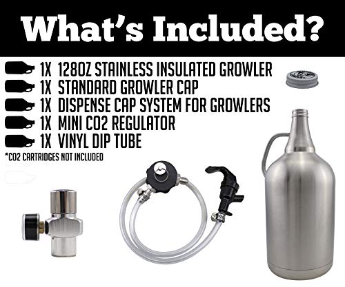 128oz Stainless Steel Insulated Growler with Dispenser by Spotted Dog Company - Thumbnail 6