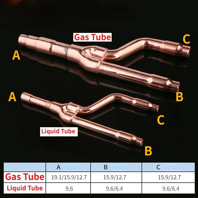 18T 22T 33T 72T 73T 75T Copper Splitter Branch Device Weld Pipe for Central Air Conditioner(22T) Pipe Fitting