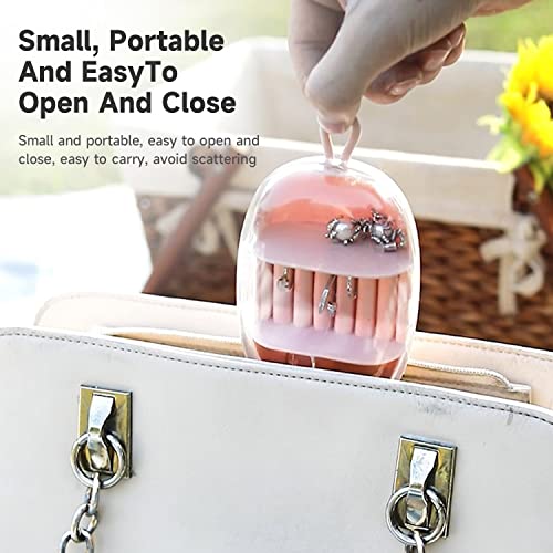 Wayome Mini Travel Jewelry Case, Small Jewelry Travel Case, Portable Travel Jewelry Box, Travel Jewelry Organizer Box For Rings Earrings Necklace Bracelet Bangle, With 6 Pcs Jewelry Bags #TOP4