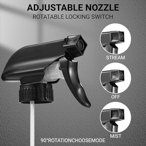 3 Pzas Botella Spray Vidrio 500ml Negra con Funda miniatura 5