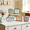 Lamisola Small Battery Travel Alarm Clock, Analog Clocks for Bedrooms, Bedside Nightstand Desk Tabletop Bookshelf Clock for Bathroom Office, Maximalist Decor for Home, Silver