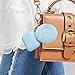 CTYBB for Airpod Case,Silicone Airpods Case Cover with Fur Ball Keychain Compatible with Apple Airpods 2/1 (Front LED Visible) Light Blue