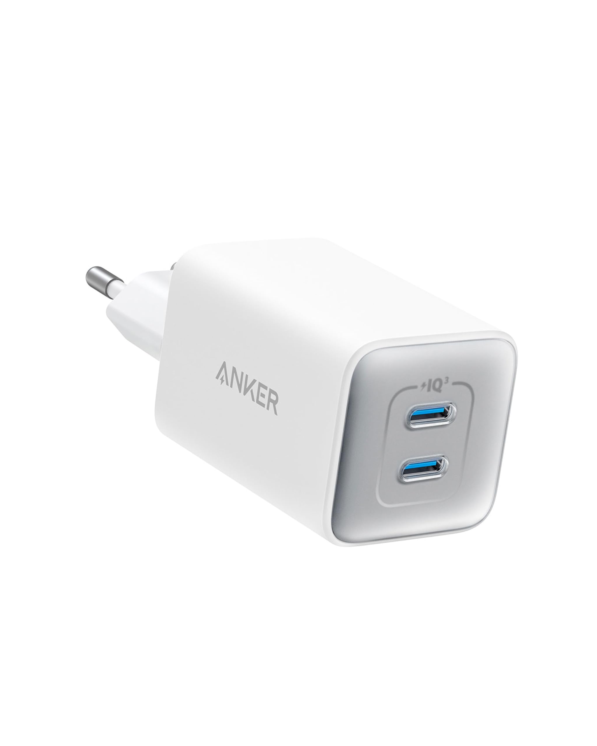 Anker 523 Chargeur USB C 47 W (Nano 3), Chargeur Samsung Charge Rapide GaN Compact 2 Ports pour iPhone 16/16 Plus/ 16 Pro Max/15/14/13, Galaxy, Pixel 4/3, iPad/iPad Mini (câble Non Inclus), Blanc