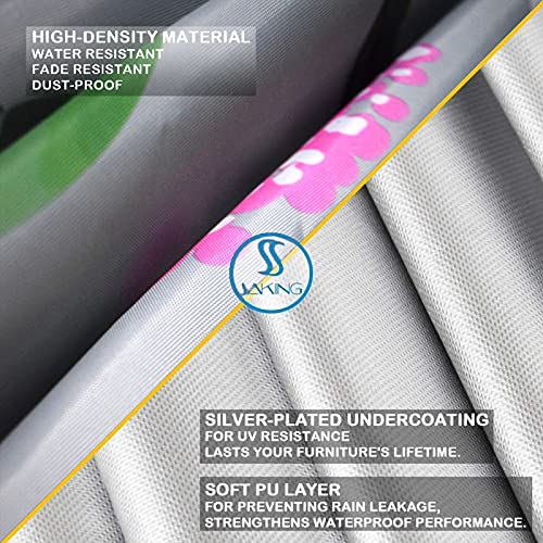 Dustyprote Birdcage Cover, Universal Bird Cage Cover Good Night Blackout, Parrot Cage Cover Breathable, Washable Parrot Cage Cover, Colorful Pattern, 30 "W X 21 "D X 40 "H, Cover Only #TOP3