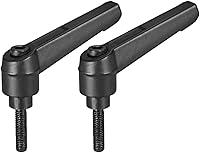 Vista 8 de uxcell - Juego de 2 tiradores ajustables de palanca de sujeción con botón macho roscado