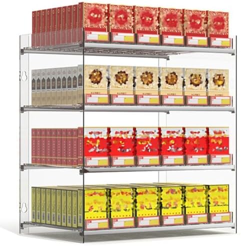 Wall-Mounted Acrylic Cigarette Display Case with Auto Pusher for Checkout Counters & Convenience Stores - Clear, 50.5x29x58.9cm, Boost Visibility & Increase Sales