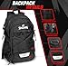 Spalding Soccer Backpack Sports Bag, Black Soccer Bag with Ball and Shoe Compartment, Use for Track Bags, Basketball Sport Ball Accessories & Stuff, Gifts for Sports Players