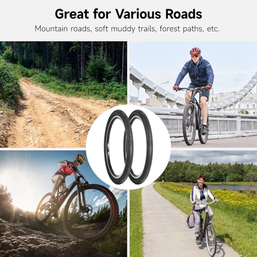 20×1.95 Bike Tire and Tube Set, 2 Pack 20 Inch Mountain Bike
