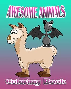 Paperback Awesome Animals: Coloring Book