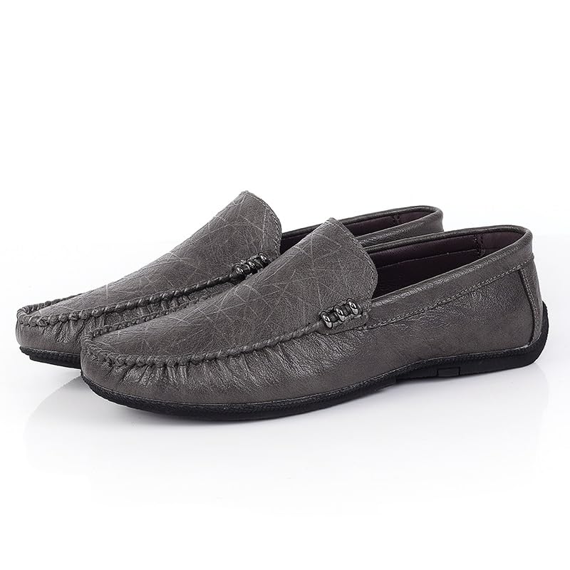 Mens Loafers Shoe Round Toe Faux Leather Loafer Shoes Comfortable Anti-Slip Slip Resistant Outdoor Prom Slip-on4
