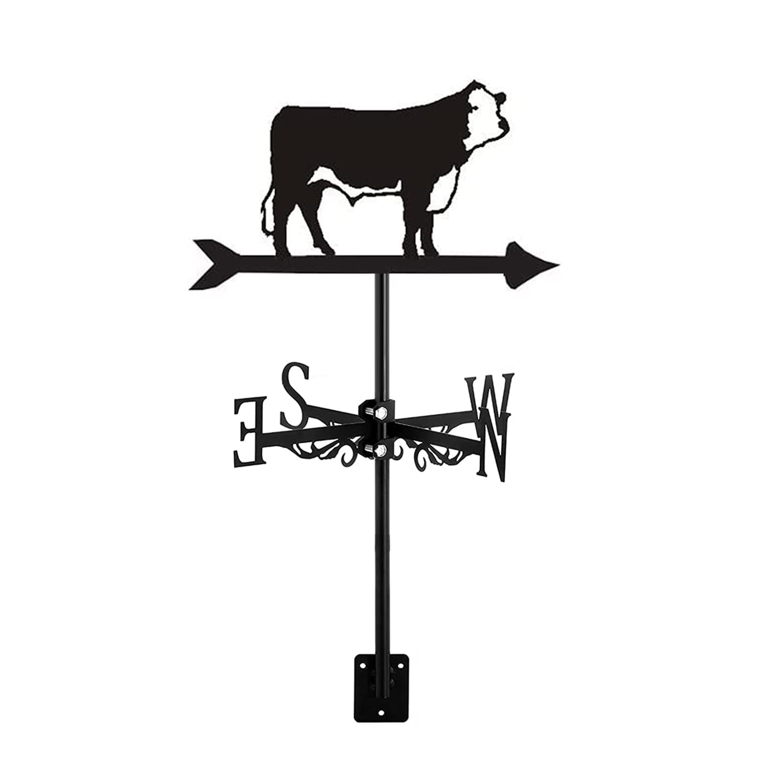 TAXXII Weathervane Cows and Sheep Metal Ornament Wind Direction Indicator, Yard Roofs Vane Outdoor Garden Farm Decoration