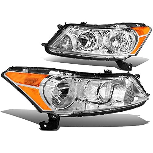 Auto Dynasty Headlights Assembly for 2008-2012 Honda Accord 4-Door Sedan