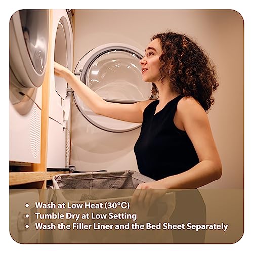 Ellie-Bo Ersatzbezug für Hundebett mit Wildleder und Schaffell, Gr. M, 71 x 48 cm, schwarz