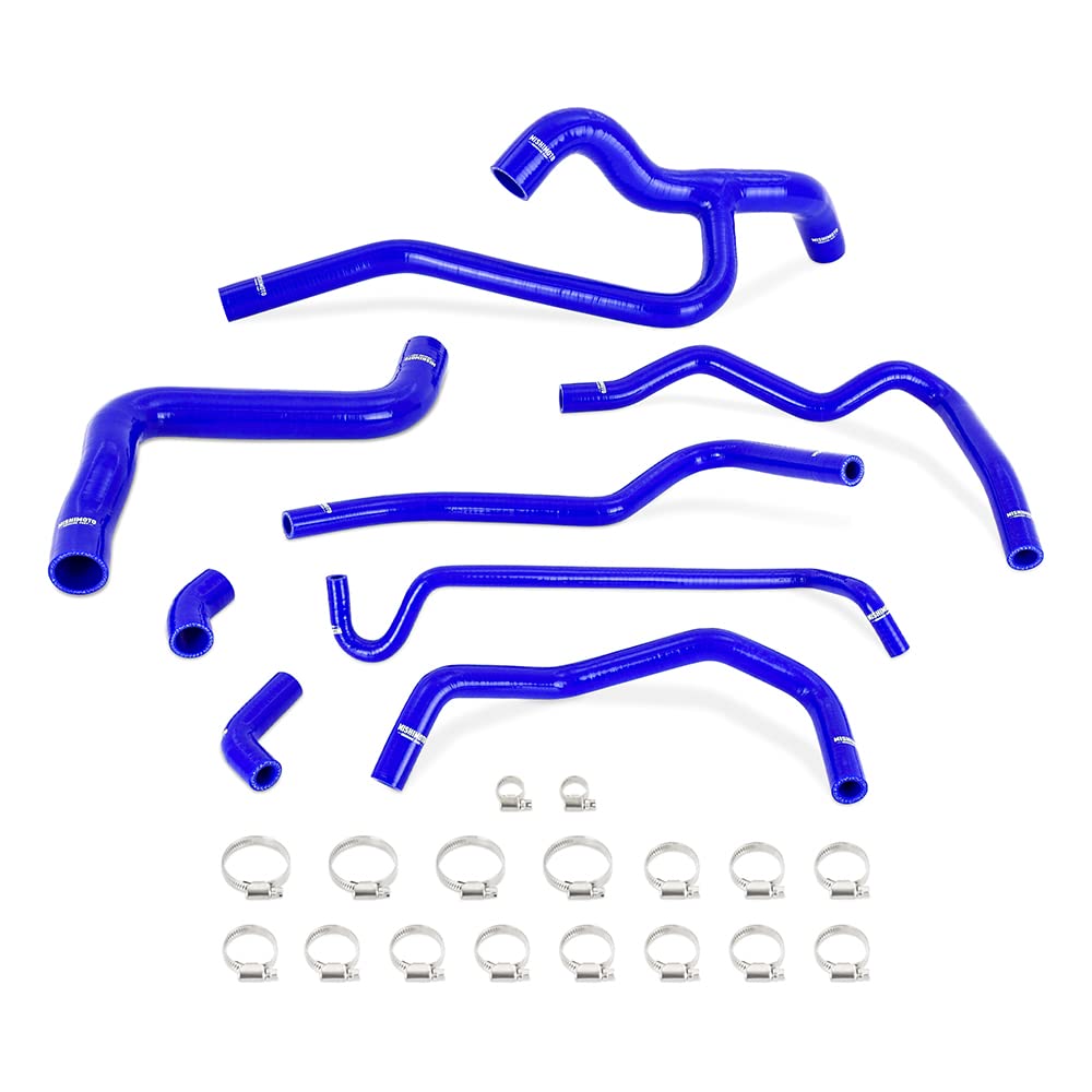 Mishimoto MMHOSE-MUS40-05BL Silicone Radiator & Heater Hose Kit, Compatible with Ford Mustang V6 4.0L 2005-2010, Blue