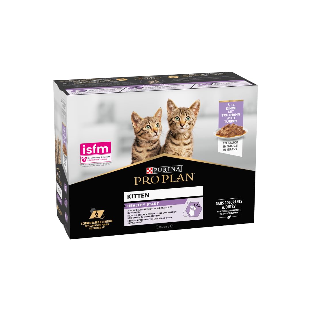 Pro Plan Kitten Healthy Start | Nassfutter für Babykatzen | 10 x 85 g