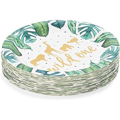 Wild One Paper Plates For Safari Party (9 Inches, 48 Pack) #TOP4