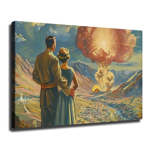 Vintage 1950s Atompunk Wall Art (Framed,12×18 inch)