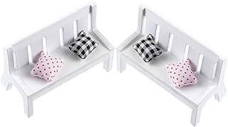 Hohopeti 2 Conjuntos De Cadeiras De Simulação Decorações Para Casa Mini Casa De Bonecas Cadeiras De Banqueta Mini Móveis De Casa Decoraciones Para Salas De Casa Mini Banco De Casa Mini