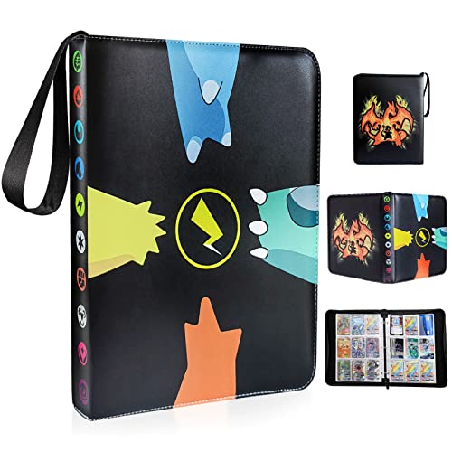 Grand album de scrapbooking avec 900 cartes, capacité de 50 pages, album compatible avec les cartes Pokemon, porte-cartes de cartes, carnet d'album cadeau pour les enfants Cover