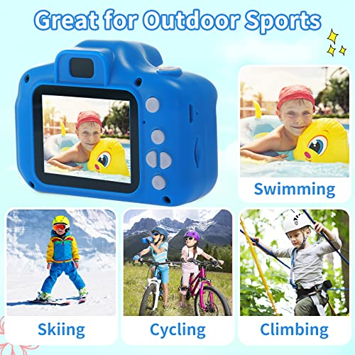 Kids Camera Waterproof Underwater Camera For 3-12 Year Old Boys Girls 2 Inch Ips Screen 1080P Hd Digital Kids Video Camera Indoor Outdoor Action Cameras Best Christmas Birthday Gifts Dark Blue #TOP3