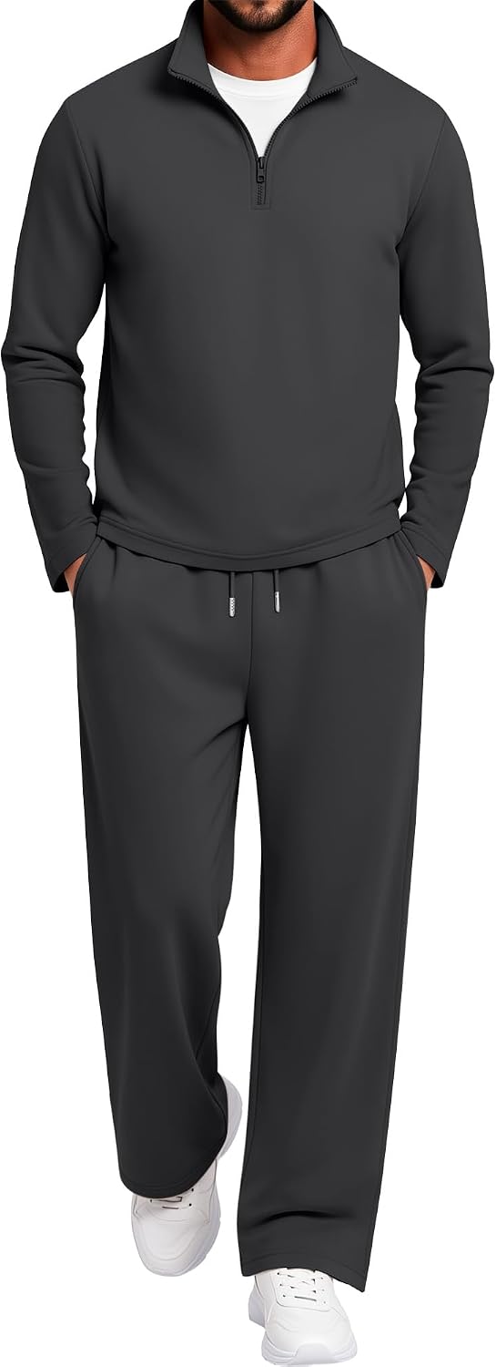 Men's Tracksuit 2 Piece Quarter Zip Outfits