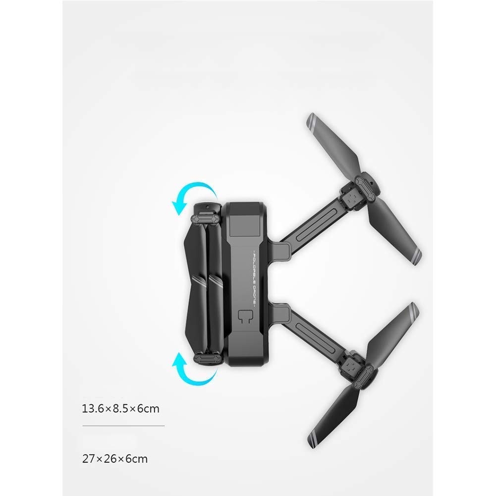 MDybf Drony dla dorosłych i dzieci Fly Cam Quadcopter UAV z kamerą 4K 3-osiowy gimbal 30 min czas lotu, dla początkujących, czarny, 1080P